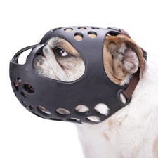 Dog Muzzle for Short Snout, Soft English Bulldog Muzzles, for Biting, Chewing