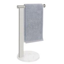 Hand Towel Holder Stand for Bathroom, L- Shaped Standing Hand Towel Rack, Tow...