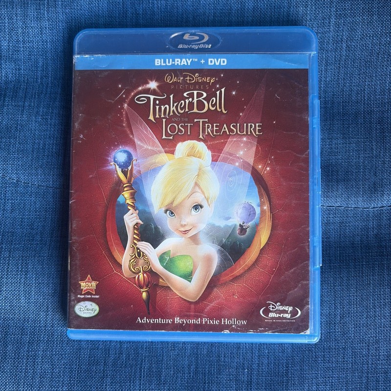 Tinker Bell and the Lost Treasure Blu Ray & DVD - Disney Animated LIKE NEW