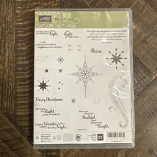Stampin' Up Star of Light #142110 Photopolymer Unmounted Stamps Set Of 21 New