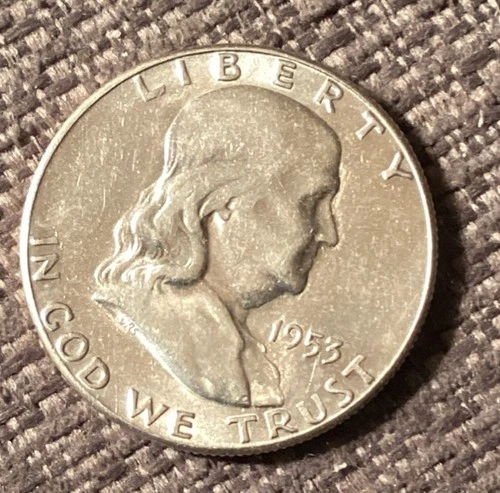 Uncirculated 1953 Philadelphia Mint Silver Franklin Half