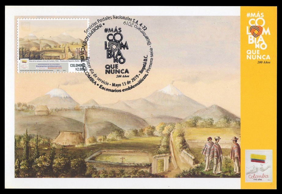 COLOMBIA 2019 Maximum Card Independencia Escenarios Vista volcanes Cumbal Chiles