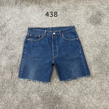 Levi s 501 Made in USA Vintage 90s Cut Off Denim Shorts Actual 34