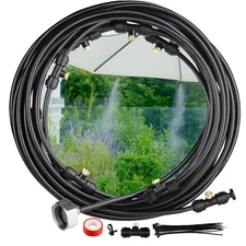 Misters for Outside Patio Misting Cooling System 26FT (8M) Misting Hose Line & 8
