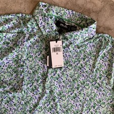 RLX Ralph Lauren Floral Print Classic Fit Stretch Polo Shirt Size XL 115