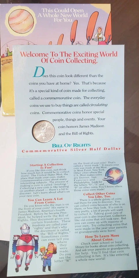 1993 W Bill of Rights Commemorative Uncirculated Silver Half Dollar - Image 2 of 4