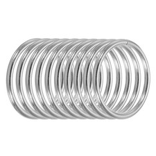 10X 1.4 Inch Dream Catcher Rings Metal Macrame Wreath Floral Hoop Silver