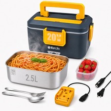 Electric Heated Lunch Box for DeWalt 20V Battery -150W 2.5L Food Warmer Cordless