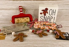 Christmas Decor - Gingerbread Theme Tier Tray Bundle 5pc