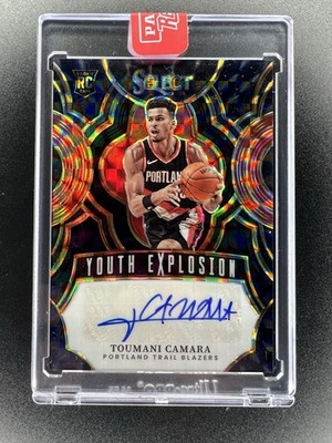 2023-24 Select Toumani Camara Youth Explosion Black Finite 1/1 Rookie Auto RC