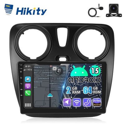 9'' CarPlay 2+64GB Android15 Autoradio Für Dacia Dokker Lodgy GPS Navi mit Kamera