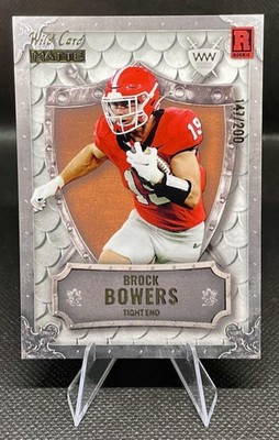 2023 Wild Card Matte #WW-BB Brock Bowers White Weekend Warrior Orange /200 Gold