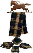 Park Designs Table Runner, Hot Pad & 9 Napkins/Place Settings. Mountain Theme