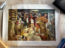 ‘54 Western Winchester J Dwyer Litho Duck Camp Cabin Hunting Decoy Poster Olin