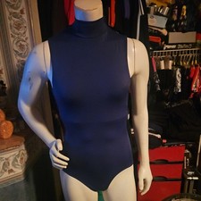 Pre-Owned Excellent Weissman Girls Navy Blue Dance Sleeveless Leotard Size SA