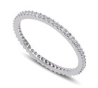 Dainty 1.5mm CZ Stack Eternity Wedding Band 925 Sterling Silver Ring Size 7 — photo 9
