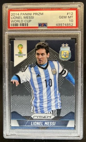 2014 Panini Prizm FIFA World Cup Brazil Lionel Messi #12 Argentina PSA 10