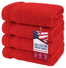 American Veteran Towel, Hand Towels for Bathroom Set of 4, 100% Cotton Turkis...