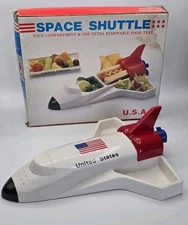 Vintage Space Shuttle Snack Tray With Original Box Pecoware