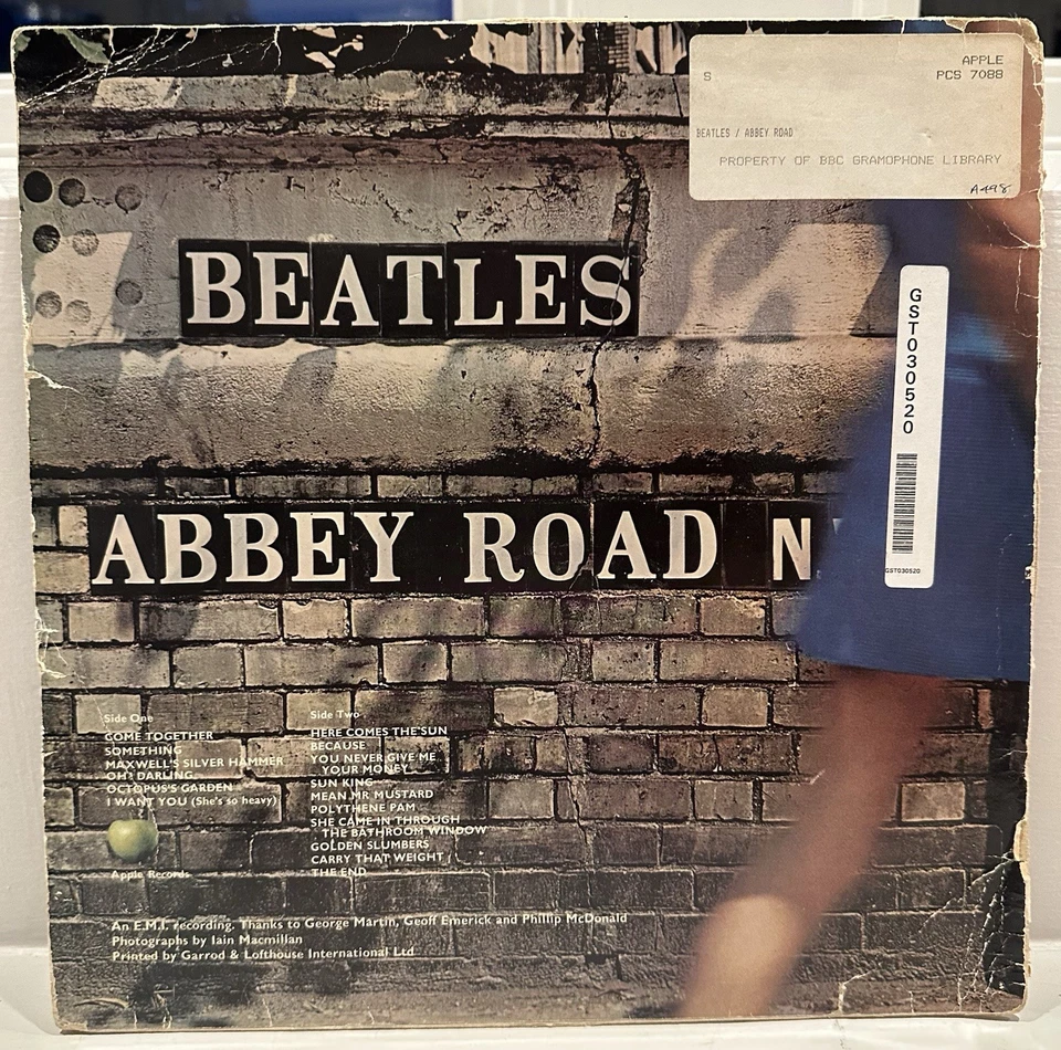 The Beatles  "Abbey Road" UK BBC Library PCS 7088(YEX. 749/750) 1973-76 - Image 2 of 4