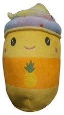 Plüschtier Ananas Smoothie Becher Kuscheltier bunt 25cm Kawaii