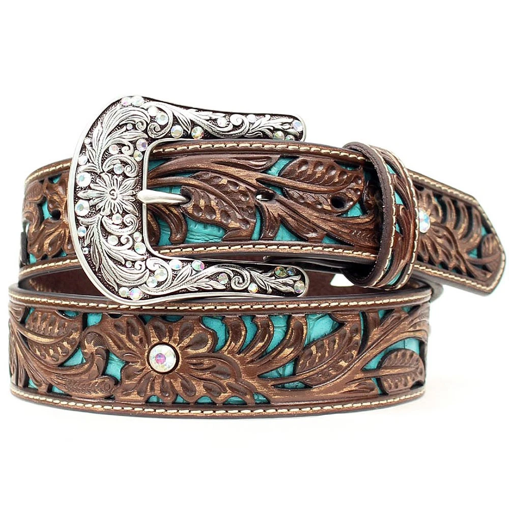 ARIAT Cinturón De Patrón Cruzado Con Herramientas De 1 1/2 Pulgadas, XL, Azul, Azul