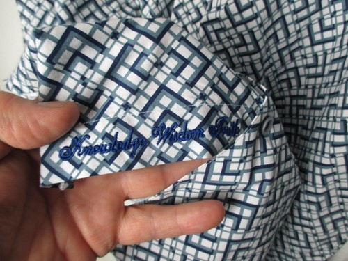 NWT Robert Graham Hatfield Blue New dress shirt Men sz XL $198 RFF221507MCF grid - Picture 8 of 12
