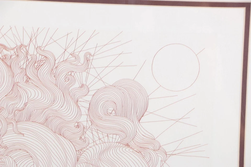 VENDA! Gravura gravura Guillaume Azoulay assinada, emoldurada edição limitada: "La Cour" 77/100 - Imagem 4 de 4