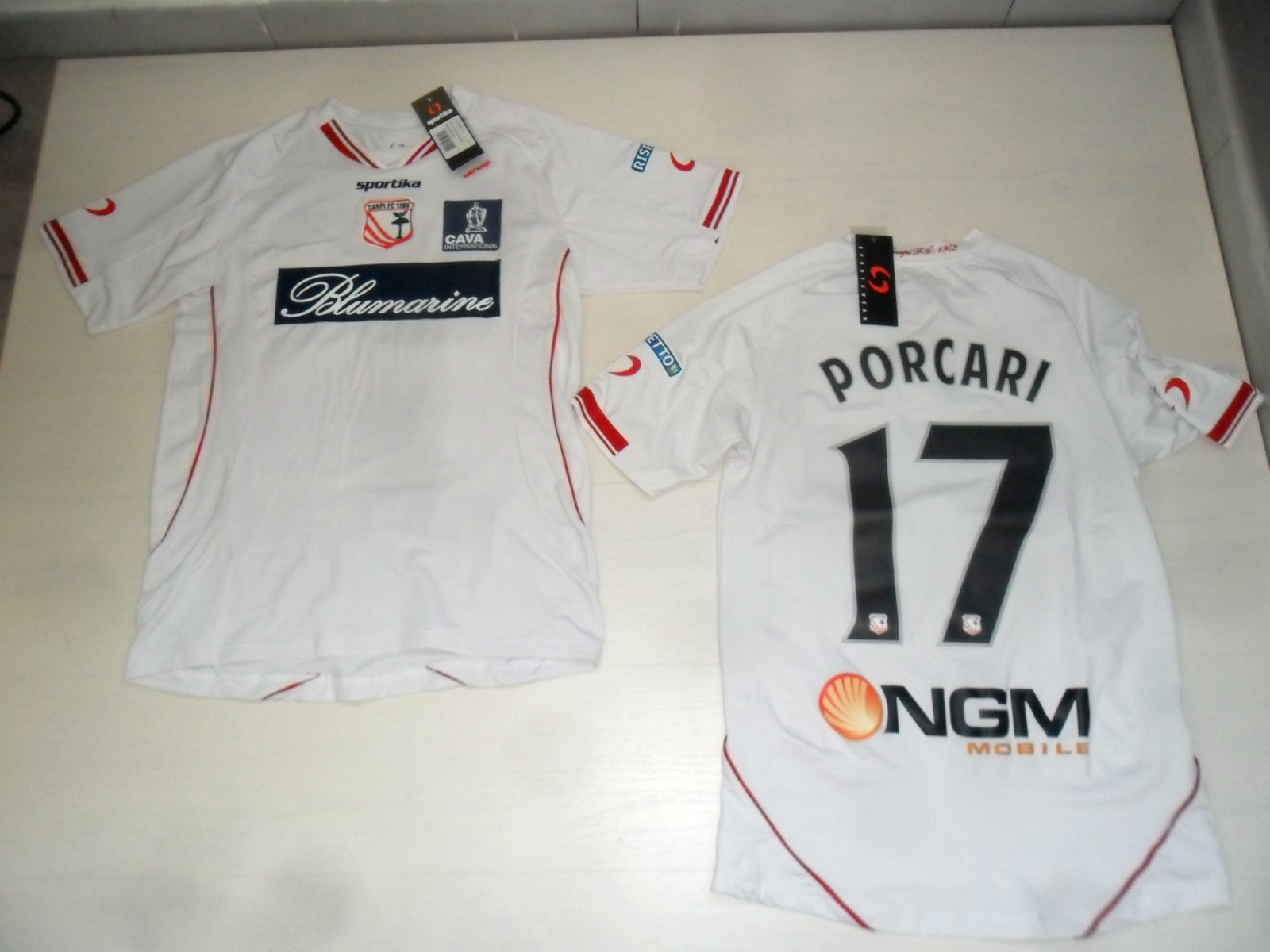 ALTRA FW14 CARPI TG. M PORCARI MAGLIA MAGLIETTA GARA AWAY SHIRT JERSEY TRIKOT