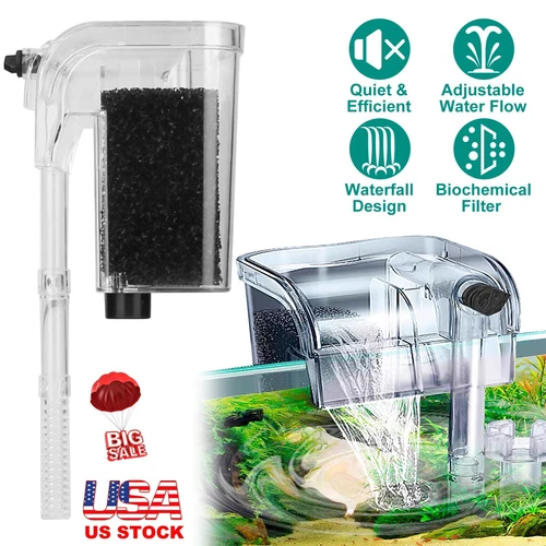 Aquarium Wasserfallfilterpumpe Fischtank Aufhängen externer Sauerstoffpumpe Wasserfilter - Bild 15 von 15