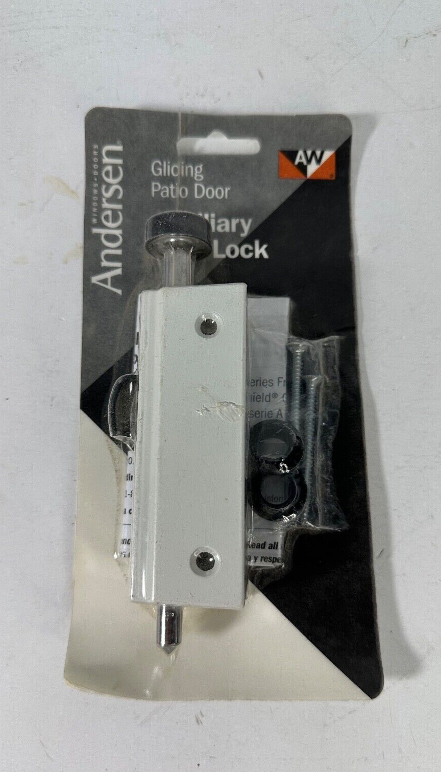 Andersen Gliding Patio Door Auxiliary Foot Lock 200 400 Series WHITE