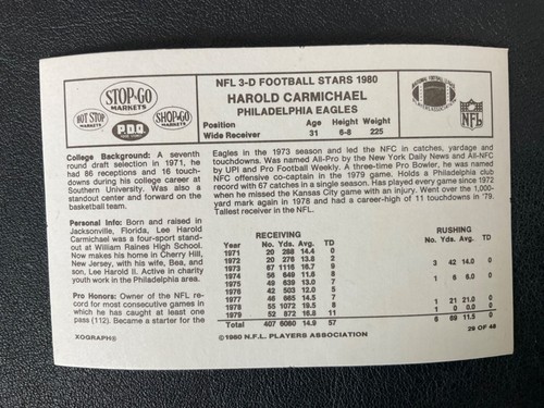 1980 STOP N GO 3D FOOTBALL STARS PICK CARDS YOU WANT - 第 61/99 張圖片