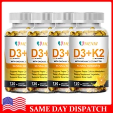 Vitamin K2 (MK7) with D3 5000 IU Supplement, BioPerine Capsules, Immune Health