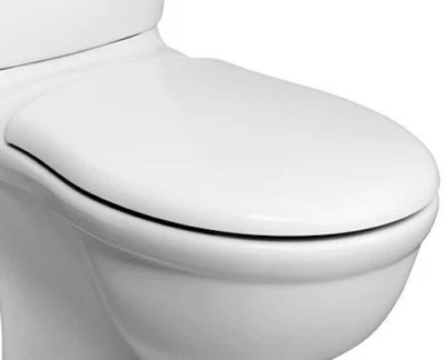 Replacement White Toilet Seat Fits Ideal Standard Alto ~ Hinges Included E759001