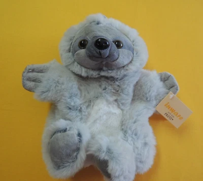 INWARE 1 Handpuppen Faultier Plüsch Kinder Kuscheltier Tiere Plüschtier Rollenspiele gr