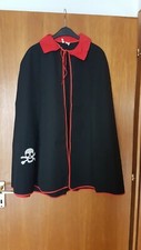 Karneval Fasching Umhang Cape schwarzer R&auml;cher Zorro Pirat Seer&auml;uber Gr. 164 Top