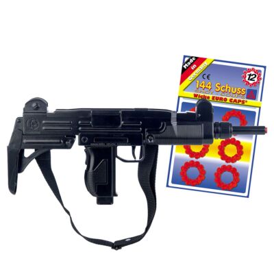 Maschinenpistole Schwarz 47 cm lang M-134 inkl. 144 Schuss-Munition