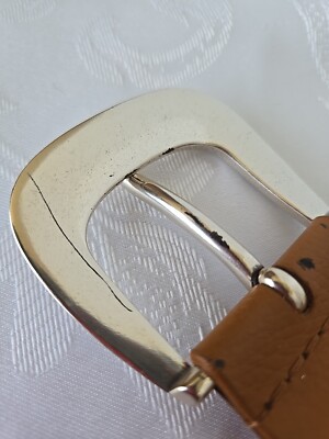 Michael Kors Collection Camel Belt with Crystal Silver Buckle s-l400.jpg main image 2