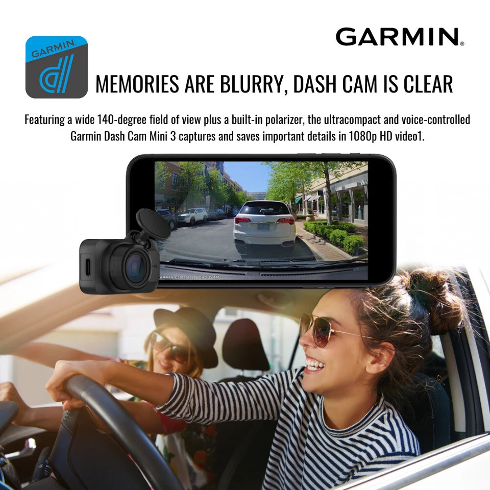 Garmin Dash Cam Mini 3 Ultra Compact 1080p Black Camera Bundle - Image 3 of 4