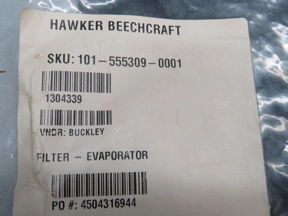 Evaporador Filtro Hawker Beechcraft (Nuevo Stock Antiguo) Foto 3 de 4
