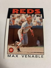 1986 Topps Cincinnati Reds Max Venable