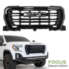 Gloss Black Front Upper Grille Grill Assembly For GMC Sierra 1500 2019 2020 2021