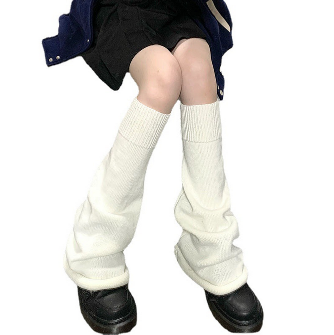 Winter Warm Knitted Leggings Socks Casual Lady Flared Leg Warmers Boot Cuffs