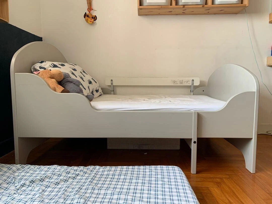 Ikea Trogen extendable Bed in Grey discontinued Pine Wood eBay