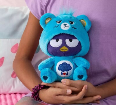 Hello Kitty And Friends x Care Bears Badtz-Maru Grumpy Bear Plush
