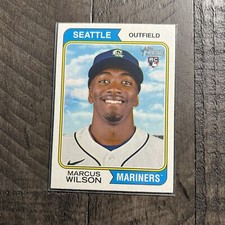 Marcus Wilson 2023 Topps Heritage Card #79 BASEBALL Rookie RC Seattle Mariners. rookie card picture