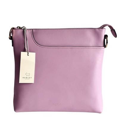 RADLEY Pockets 2.0 Handtasche Pink Leder Medium Bag Zip Top Crossbody -UVP 179£