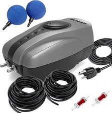 All-In-One Pond Aerator for Outdoor Ponds, Flow Adjustable Pond Air Pump Aera...