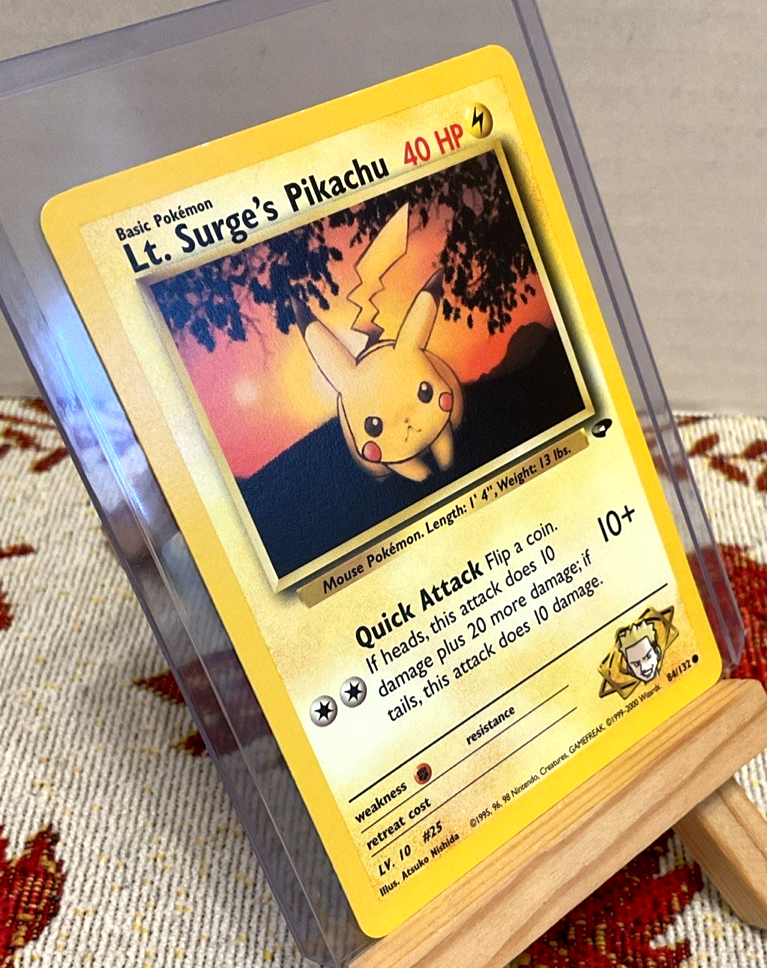lt surge's pikachu pokemon card Pokemon - Lt. Surge39;s Pikachu 81132 - Gym Heroes Libya