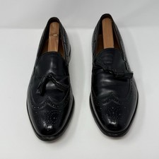 Allen Edmonds Mens Manchester Black Leather Wingtip Tassel Loafers Size 12 C